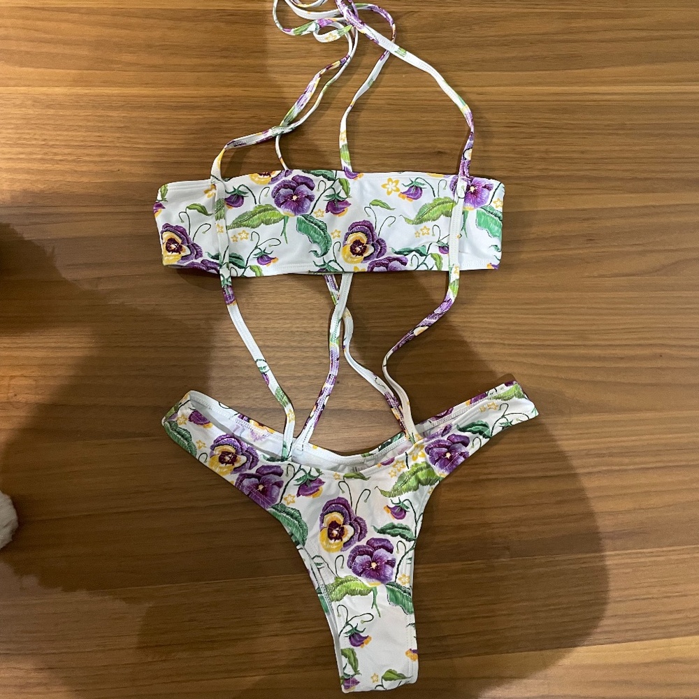 Zaful Bikini with Floral Theme Pattens